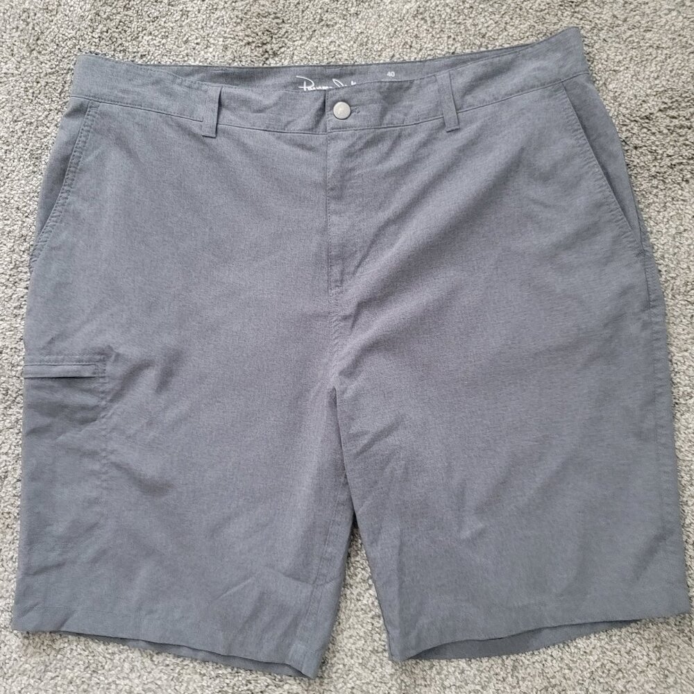 Panama Jack Men's Gray 9" Inseam Hybrid Shorts  Size 40